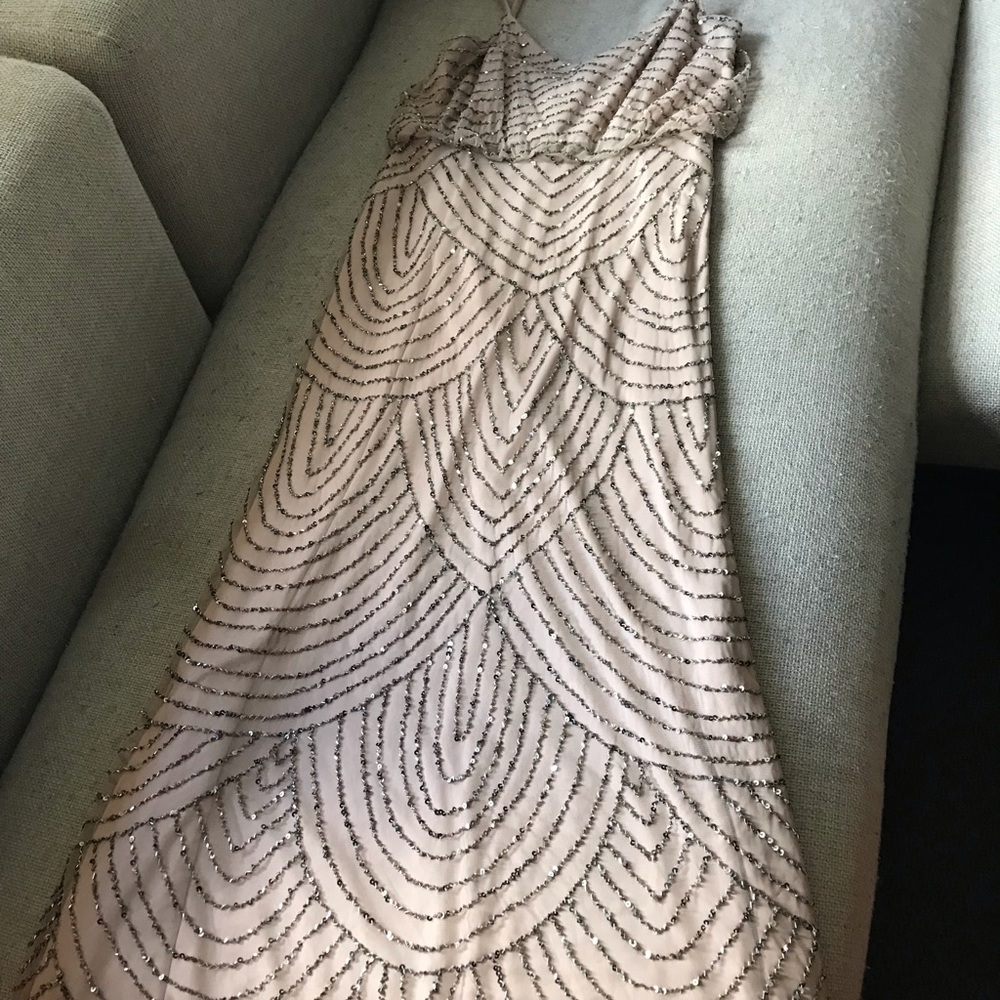 Adrianna Papell dress - Art Deco 12P champagne